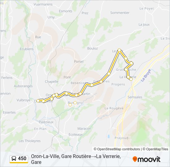450 Bus Line Map