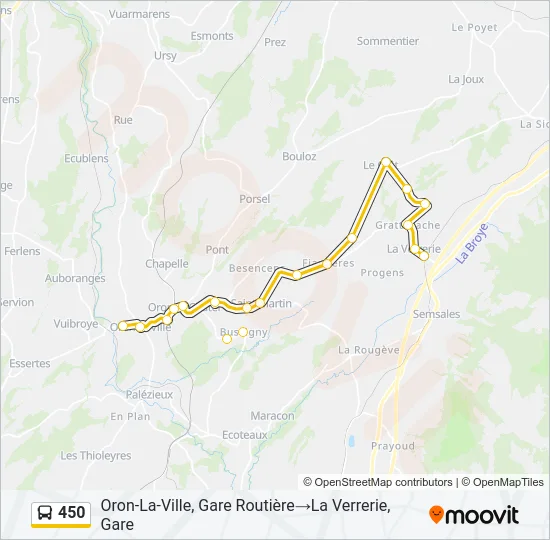 450 Bus Line Map