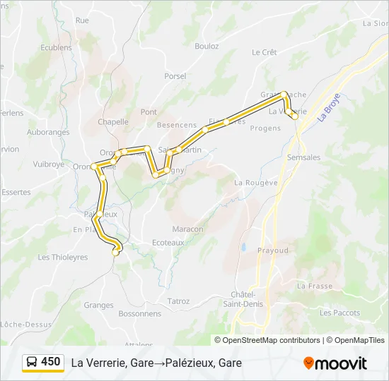 450 Bus Line Map