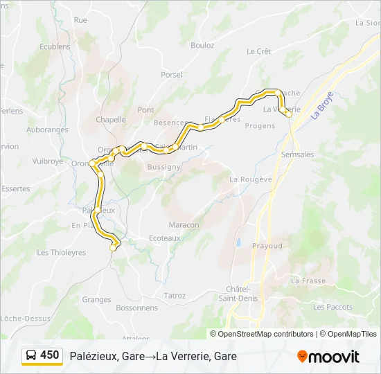 450 Bus Line Map