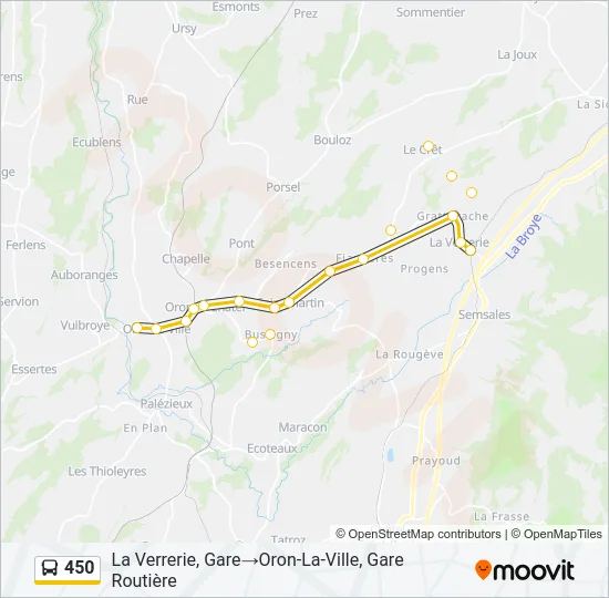 450 Bus Line Map