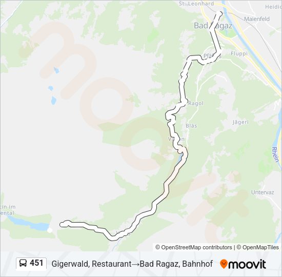 451 Bus Line Map