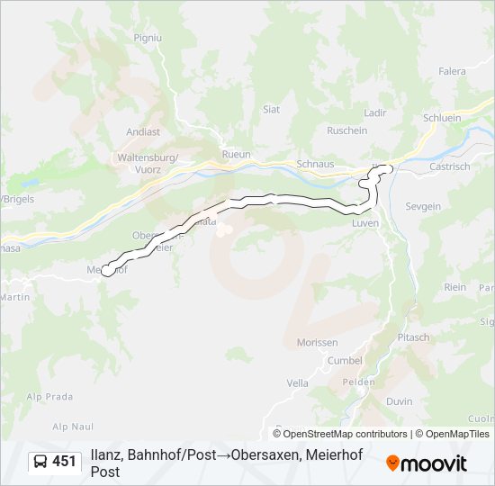 451 Bus Line Map