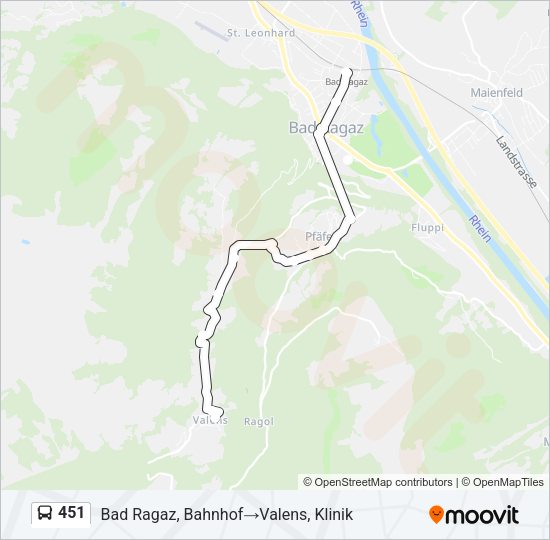 451 Bus Line Map
