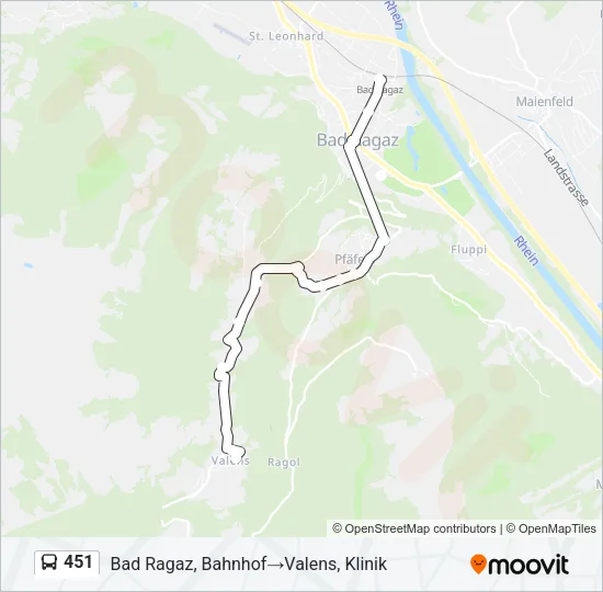 451 Bus Line Map