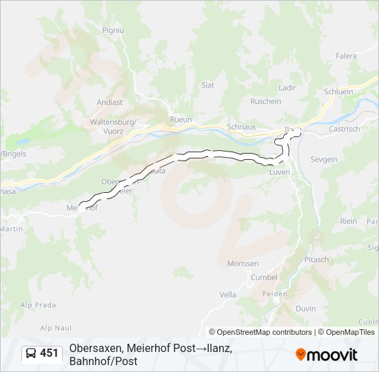 451 Bus Line Map