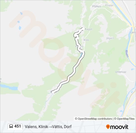 451 Bus Line Map