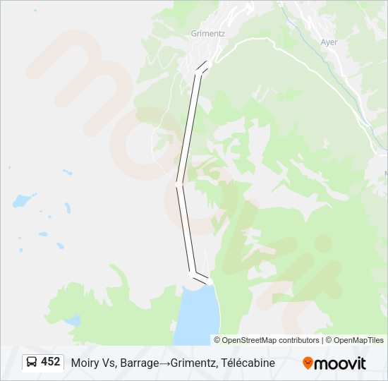 452 Bus Line Map