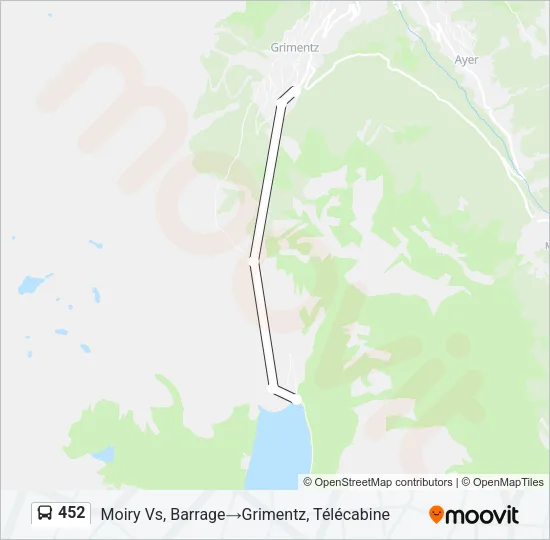 452 Bus Line Map