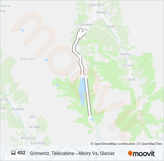 452 Bus Line Map
