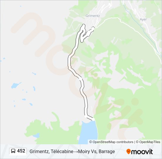 452 Bus Line Map