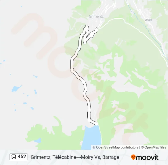 452 Bus Line Map