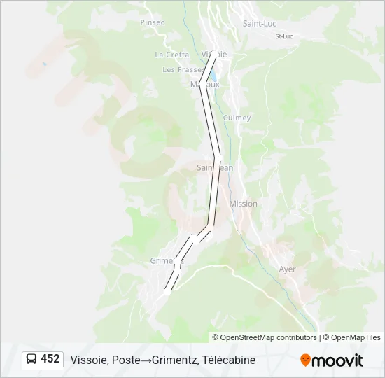 452 Bus Line Map