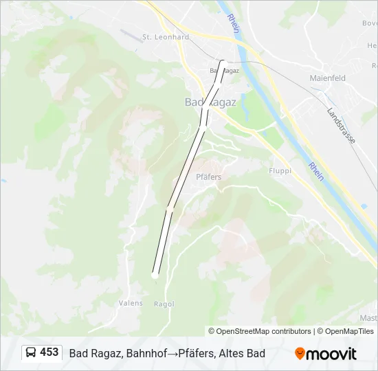453 Bus Line Map