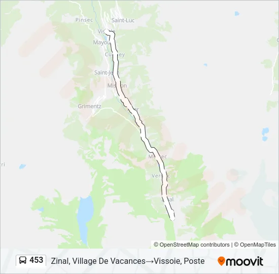 453 Bus Line Map
