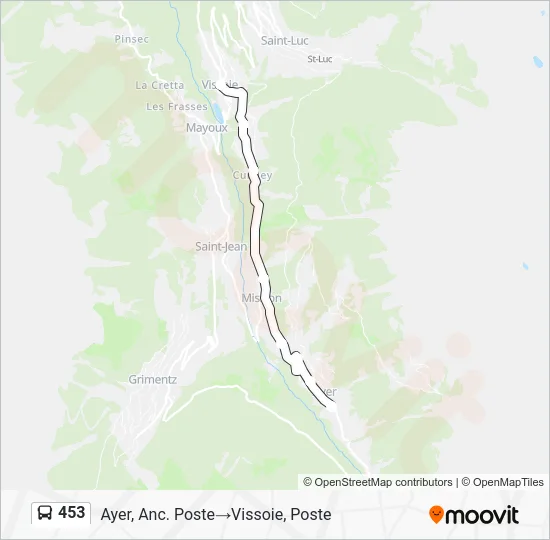 453 Bus Line Map