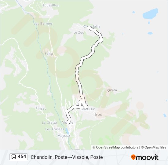 454 Bus Line Map
