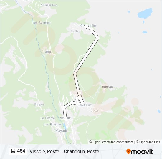 454 Bus Line Map