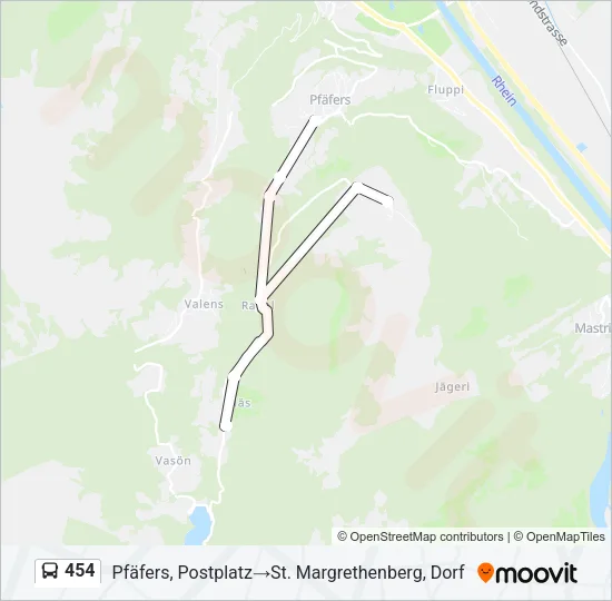 454 Bus Line Map