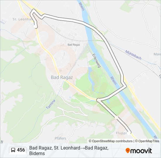 456 bus Line Map