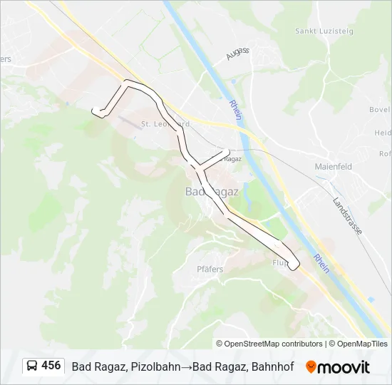 456 Bus Line Map