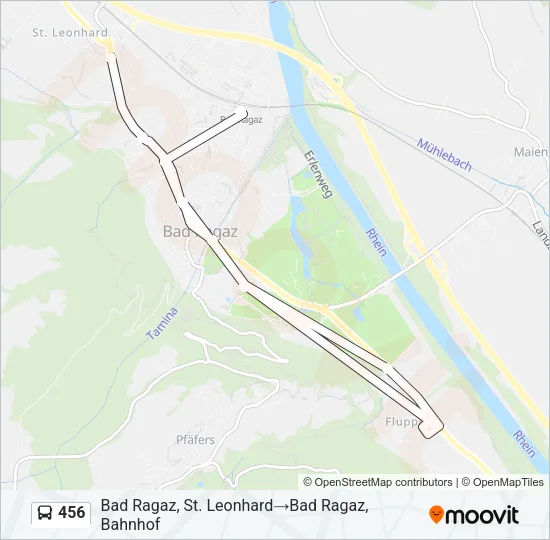 456 Bus Line Map