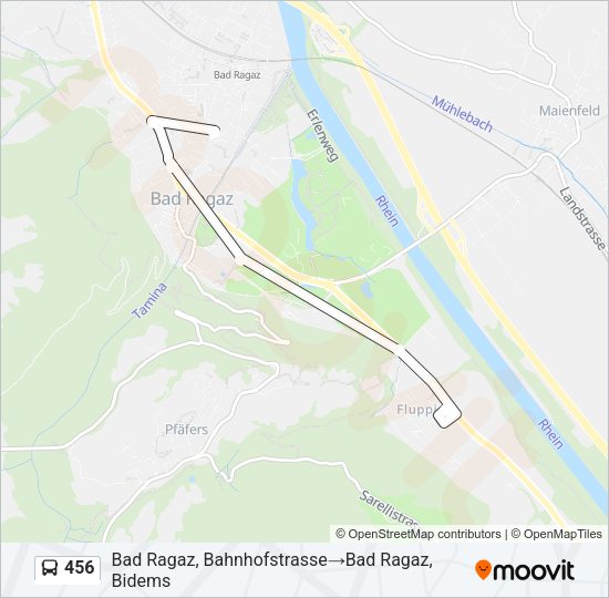 456 Bus Line Map
