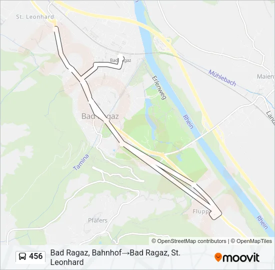 456 Bus Line Map