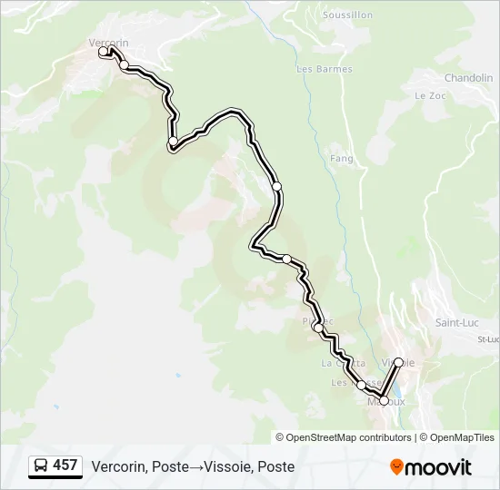 457 Bus Line Map