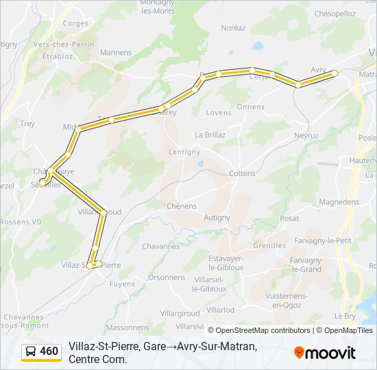 460 bus Line Map