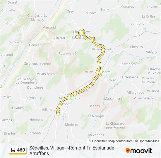 460 Bus Line Map