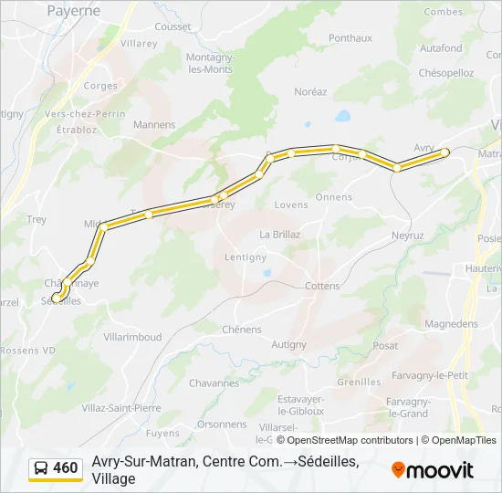 460 Bus Line Map
