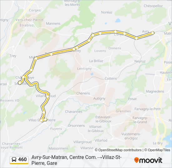 460 Bus Line Map