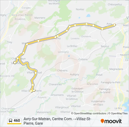 460 Bus Line Map