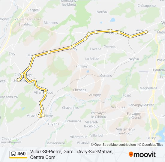 460 Bus Line Map
