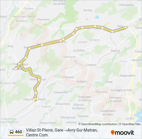 460 Bus Line Map