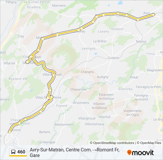 460 Bus Line Map