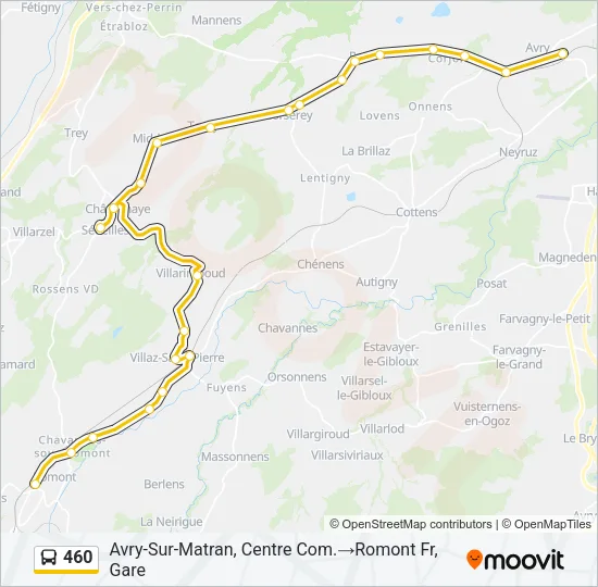 460 Bus Line Map