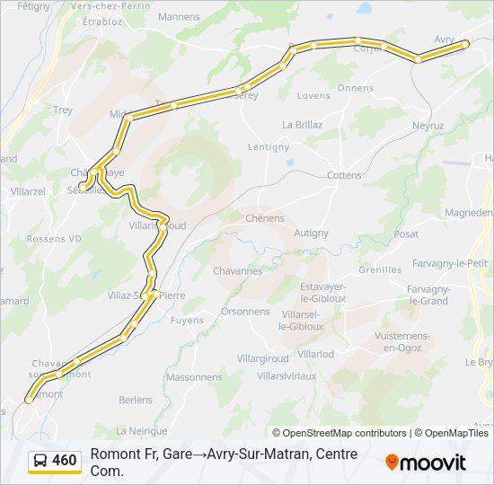 460 Bus Line Map