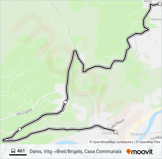 461 Bus Line Map