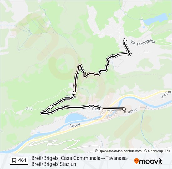 461 Bus Line Map