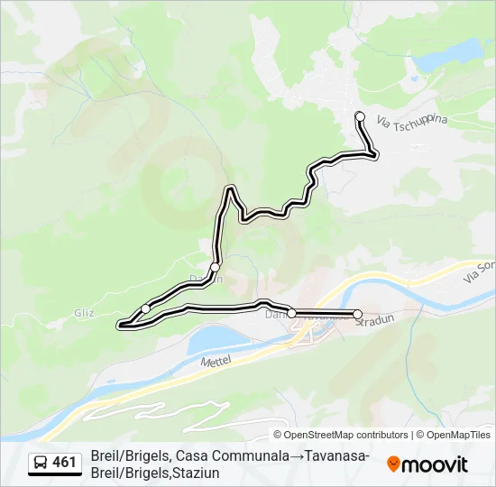 461 Bus Line Map