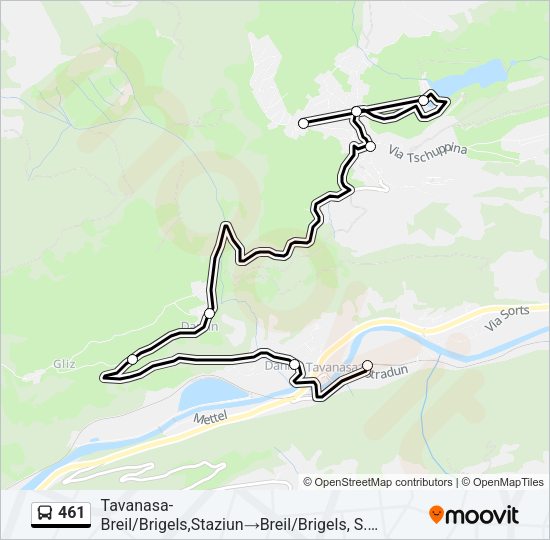 461 Bus Line Map