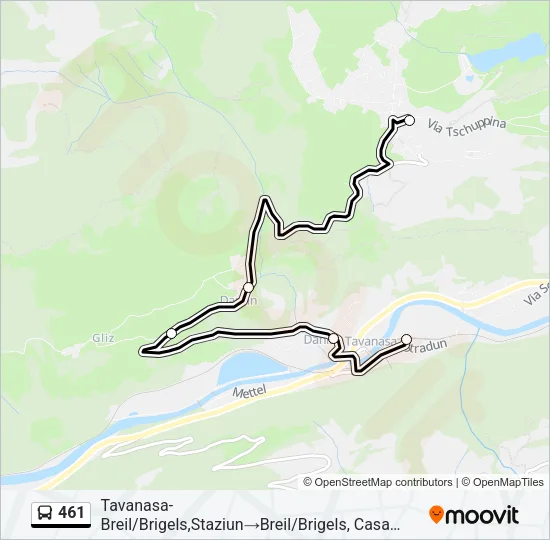 461 Bus Line Map