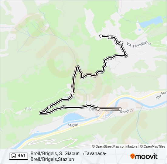 461 Bus Line Map