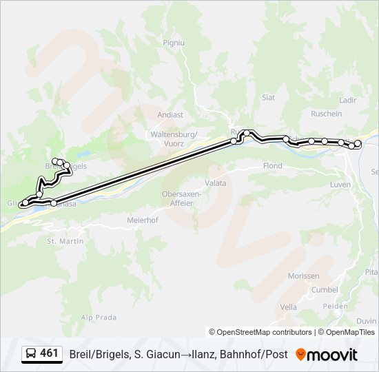 461 Bus Line Map