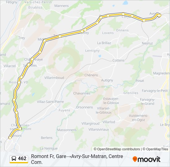 462 bus Line Map