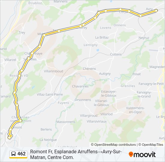 462 Bus Line Map