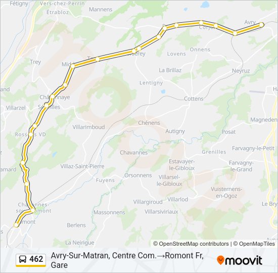 462 Bus Line Map
