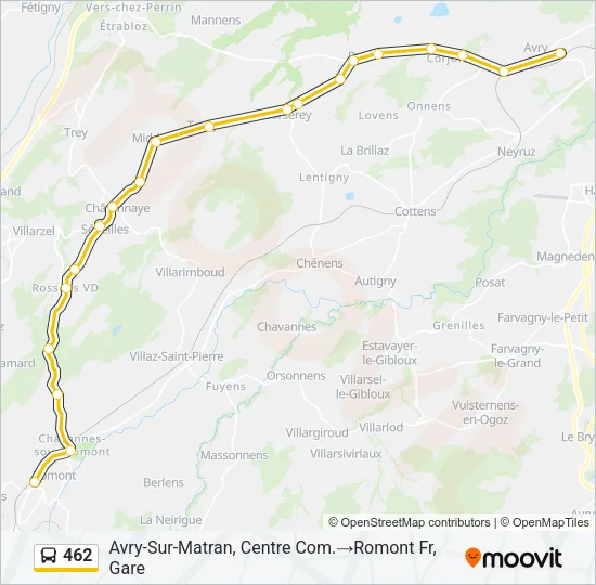 462 Bus Line Map